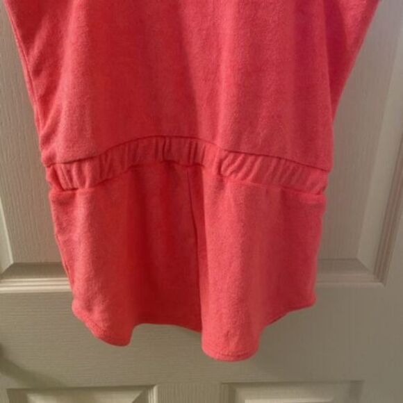 Miken Mermaids Terry Hoodie Romper Cover Up Neon Pink Tassels Girls Size Medium - Picture 10 of 10